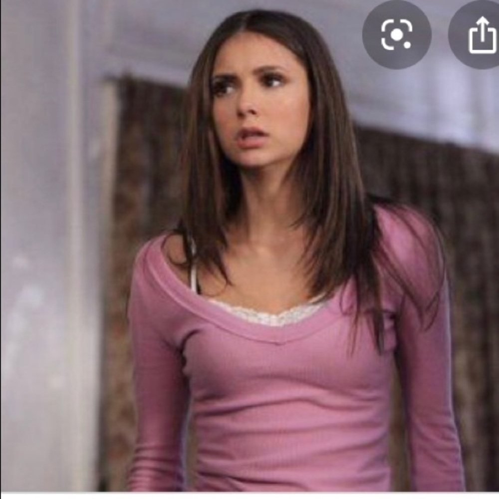 aso Elena Gilbert pink rue21 thermal top - Picture 1 of 1